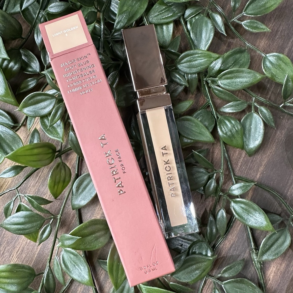 Patrick Ta Beauty Major Skin Soft Blur Brightening Concealer Light Golden 3 NEW